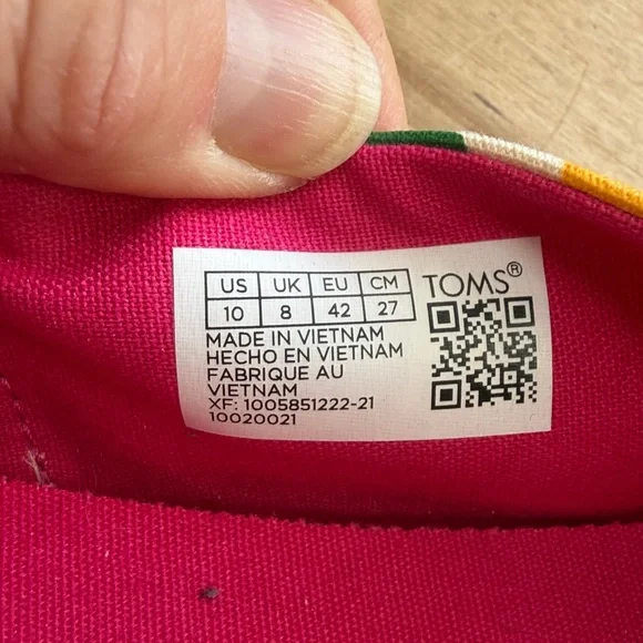 Tom’s Cherry Alpargata Size 10 - Picture 4 of 7